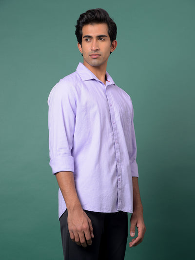 Purple 100% Cotton Shirt-Men Shirts-Crimsoune Club