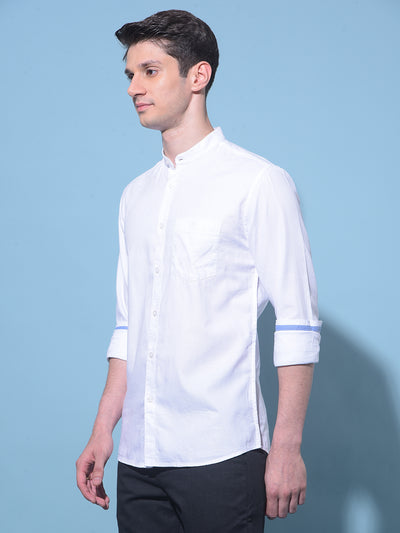 White 100% Cotton Shirt-Men Shirts-Crimsoune Club