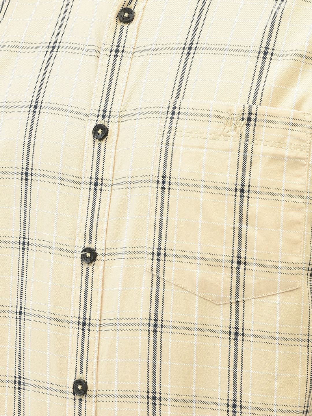 Yellow Checked Shirt-Men Shirts-Crimsoune Club