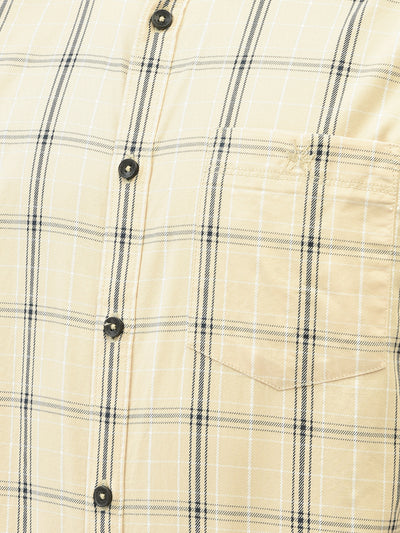 Yellow Checked Shirt-Men Shirts-Crimsoune Club