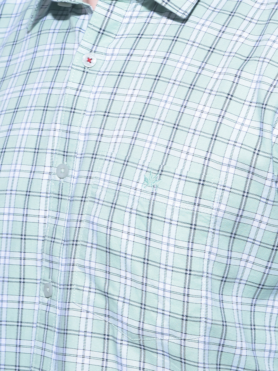 Green Tartan Check 100% Cotton Shirt-Men Shirts-Crimsoune Club