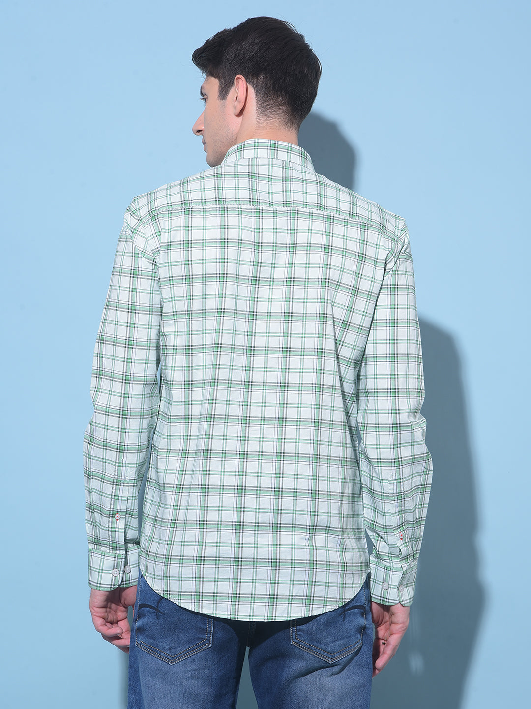 Green Tartan Check 100% Cotton Shirt-Men Shirts-Crimsoune Club