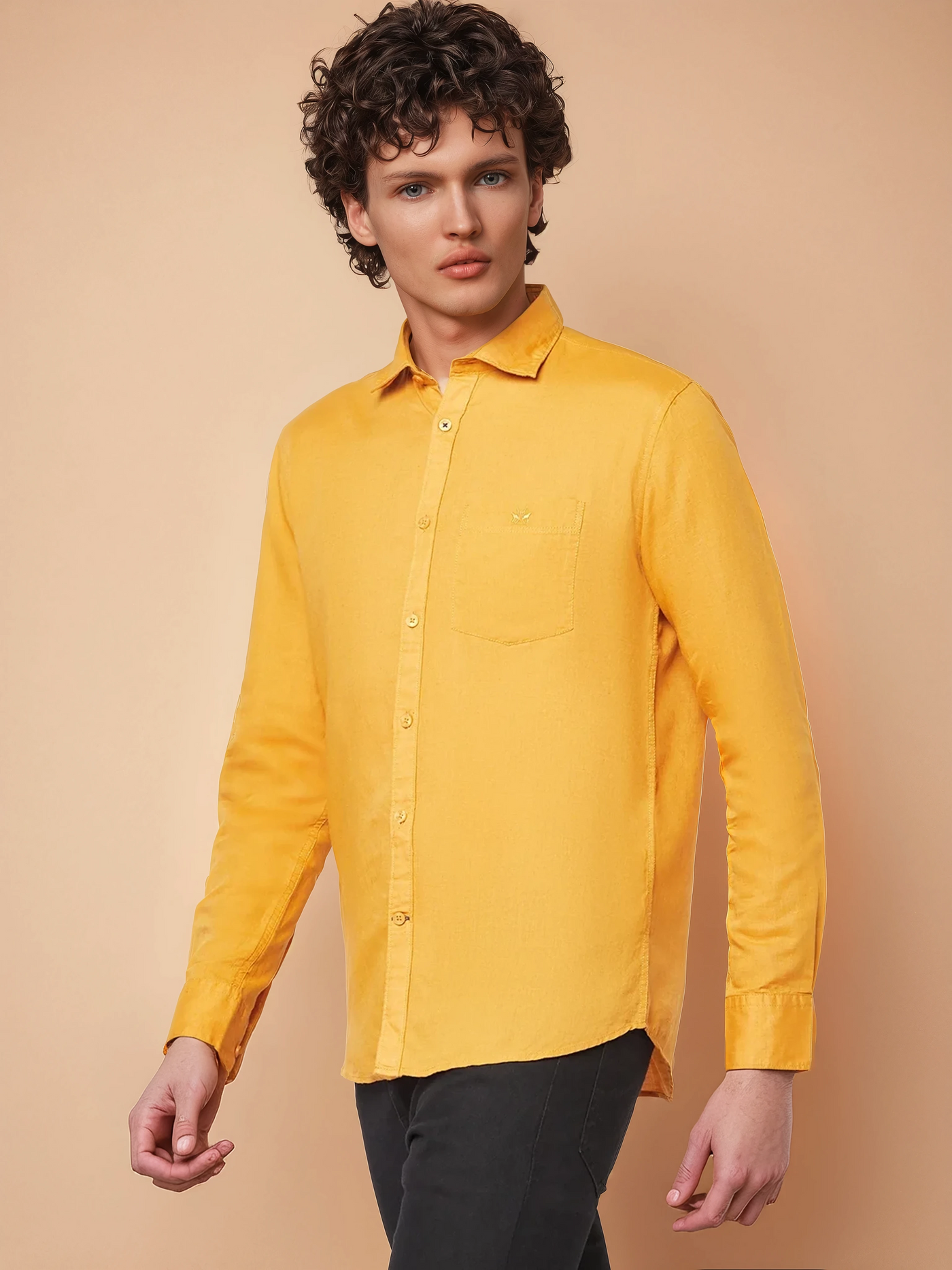 Timeless Mustard Shirt-Men Shirts-Crimsoune Club