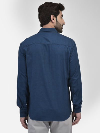 Blue Shirt-Men Shirts-Crimsoune Club