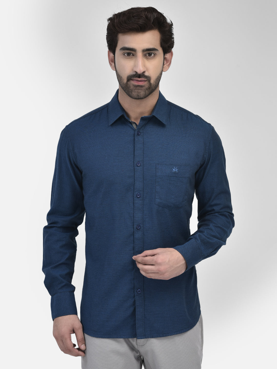 Blue Shirt-Men Shirts-Crimsoune Club