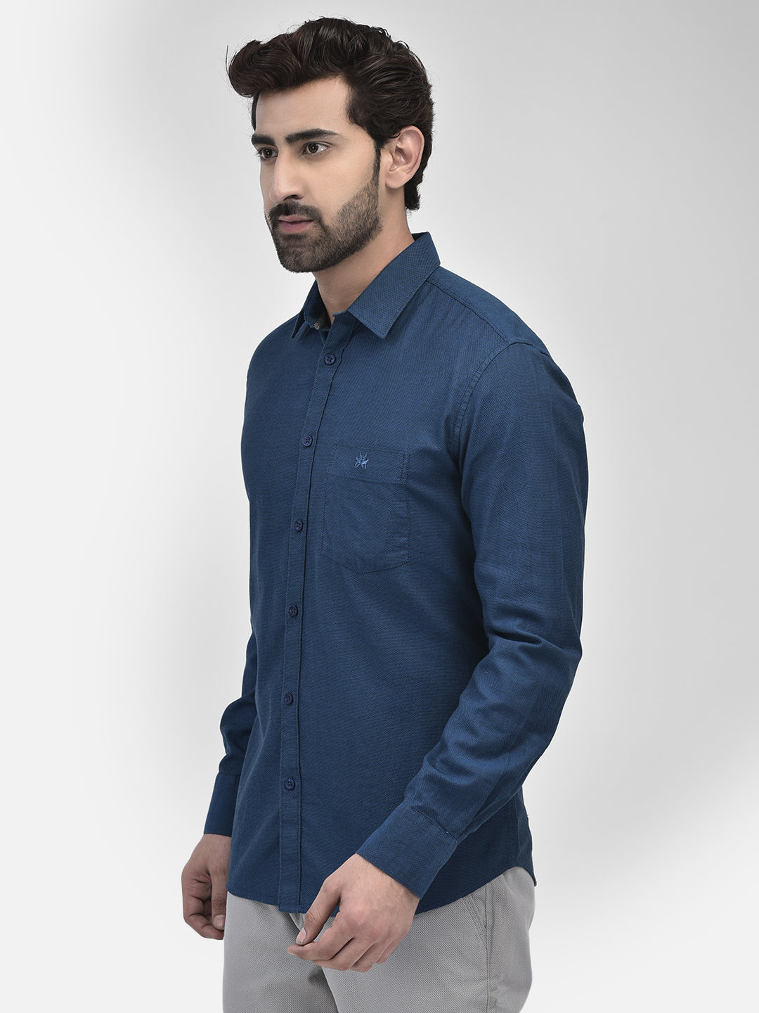 Blue Shirt-Men Shirts-Crimsoune Club