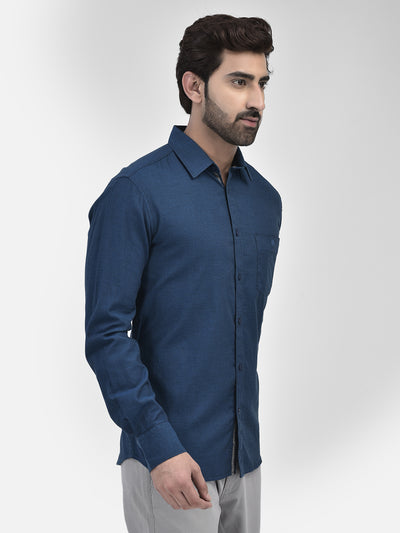 Blue Shirt-Men Shirts-Crimsoune Club