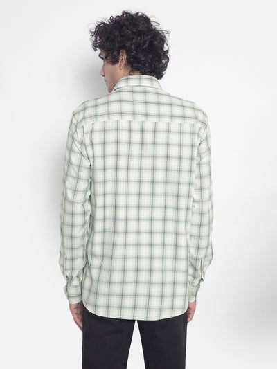 Green Checked Shirt-Men Shirts-Crimsoune Club