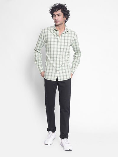 Green Checked Shirt-Men Shirts-Crimsoune Club