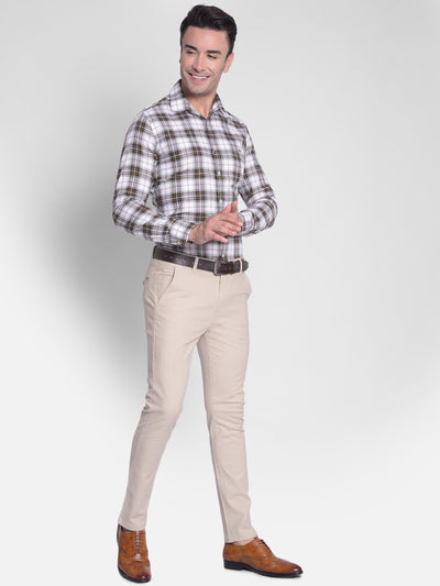 Brown Checked Shirt-Men shirts-Crimsoune Club