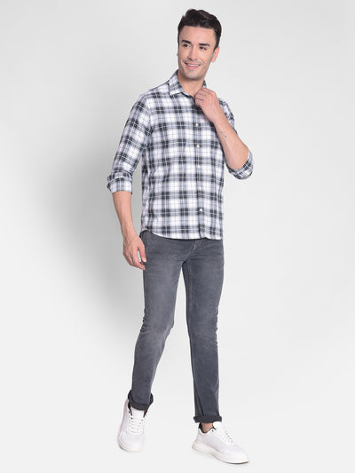 Grey Checked Shirt-Men shirts-Crimsoune Club