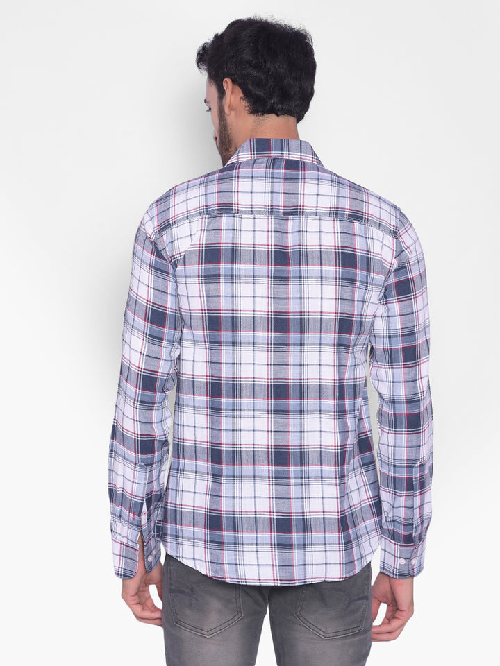 Grey Checked Shirt-Mens Shirts-Crimsoune Club