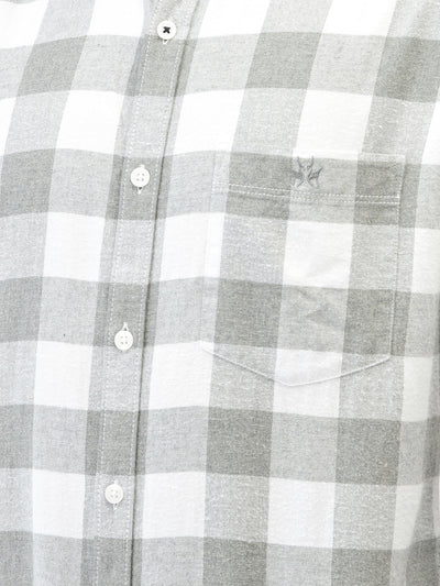 White Checked Shirt-Men Shirts-Crimsoune Club