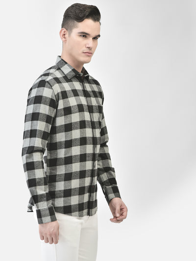 Grey Checked Shirt-Men Shirts-Crimsoune Club