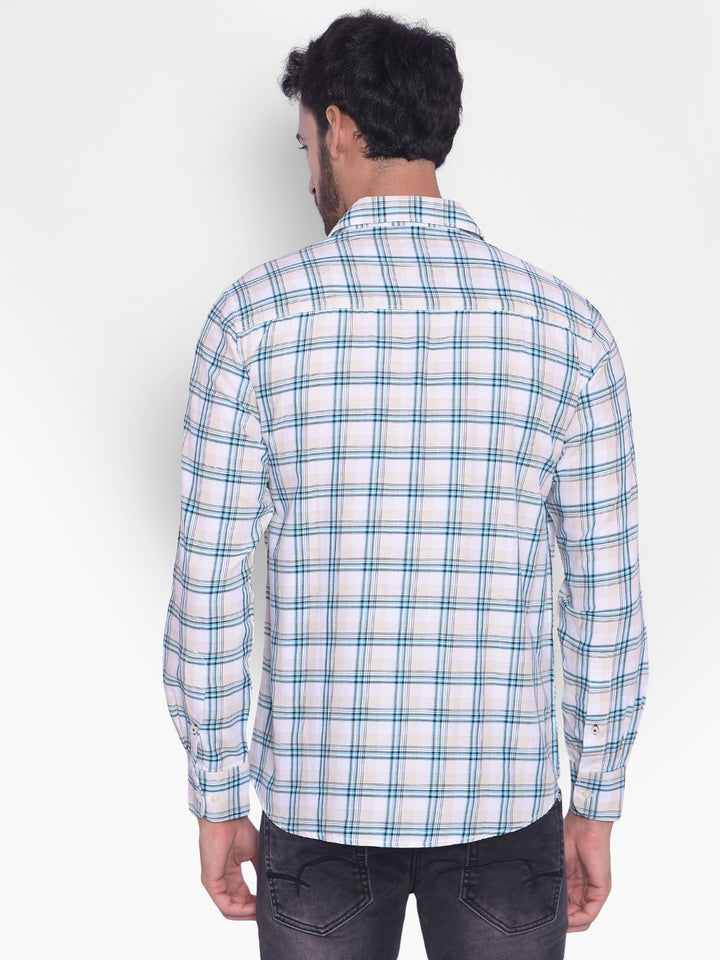 Green Checked Shirt-Mens Shirts-Crimsoune Club
