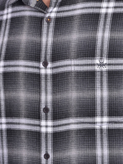 Grey Checked Shirt-Men Shirts-Crimsoune Club