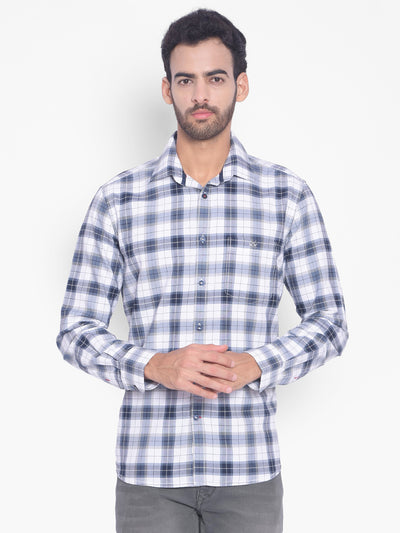 Grey Checked Shirt-Mens Shirts-Crimsoune Club