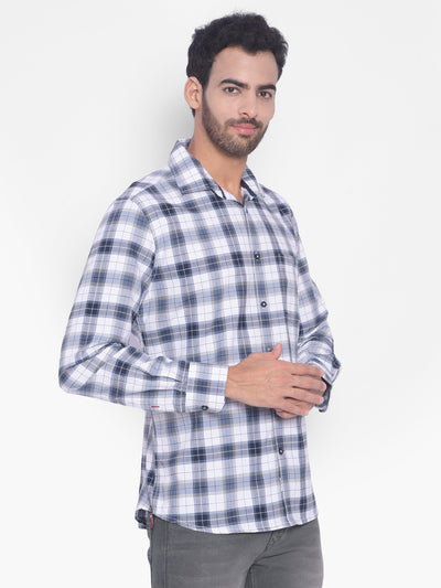 Grey Checked Shirt-Mens Shirts-Crimsoune Club