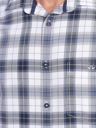 Grey Checked Shirt-Mens Shirts-Crimsoune Club