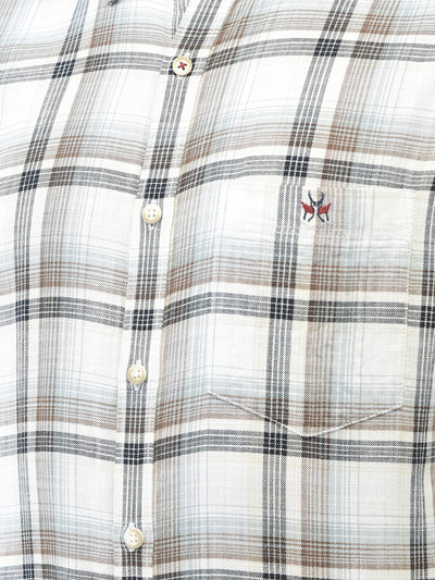 White Checked Shirt-Men Shirts-Crimsoune Club