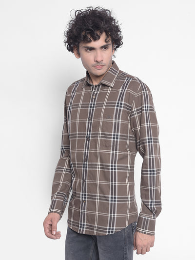 Grey Checked Shirt-Men Shirts-Crimsoune Club