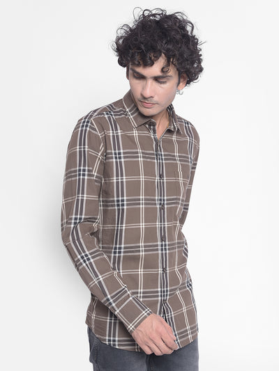 Grey Checked Shirt-Men Shirts-Crimsoune Club