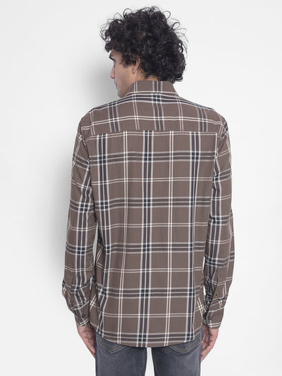 Grey Checked Shirt-Men Shirts-Crimsoune Club