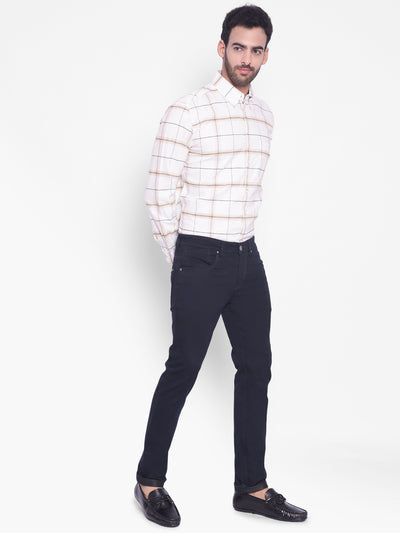 White Checked Shirt-Mens Shirts-Crimsoune Club