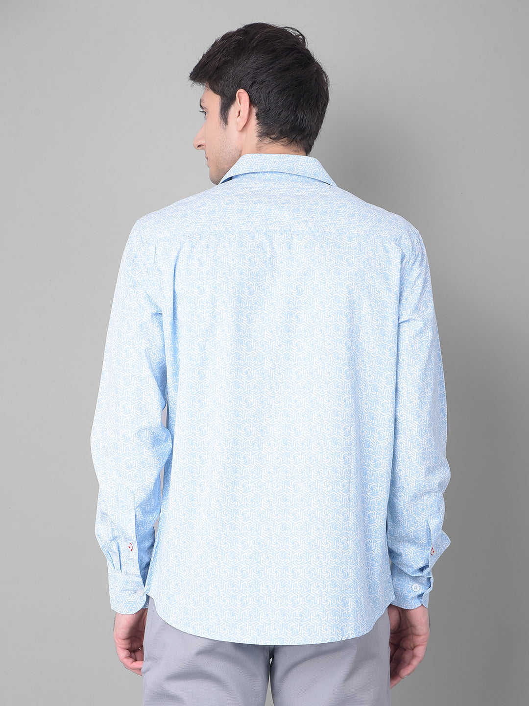 Blue Printed Shirt-Men Shirts-Crimsoune Club