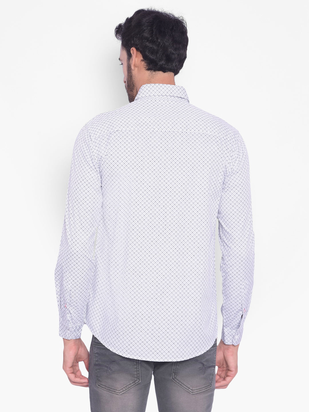 Grey Printed Shirt-Mens Shirts-Crimsoune Club
