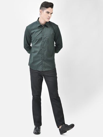 Green Printed Shirt-Men Shirts-Crimsoune Club