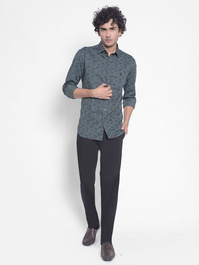 Green Printed Shirt-Men Shirts-Crimsoune Club