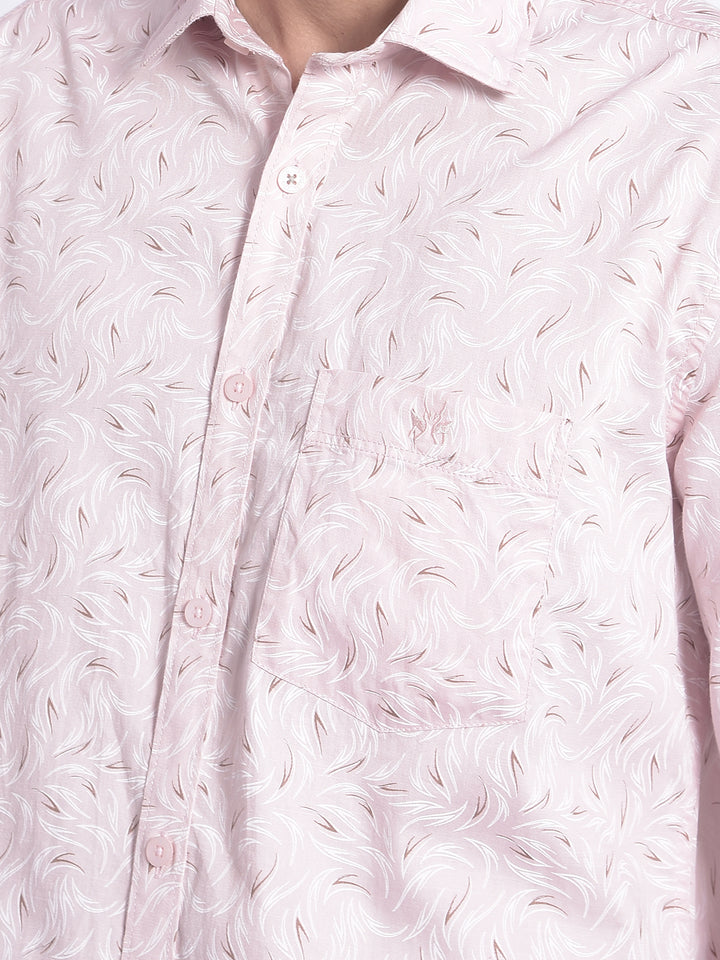 Pink Printed Shirt-Men Shirts-Crimsoune Club