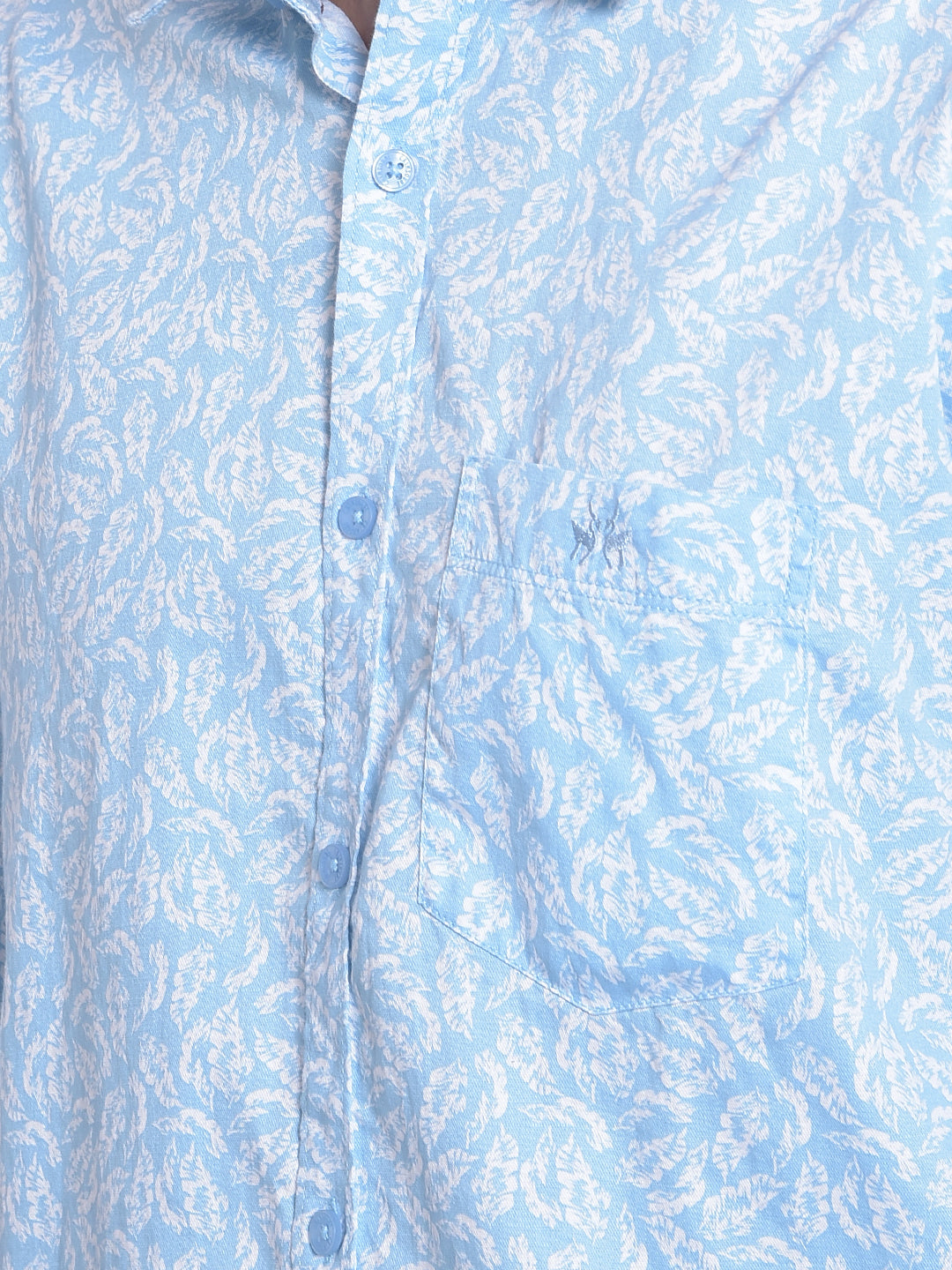 Blue Floral Shirt-Men Shirts-Crimsoune Club