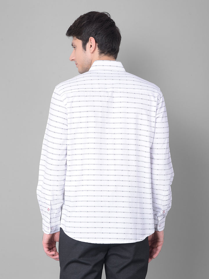 White Printed Shirt-Men Shirts-Crimsoune Club