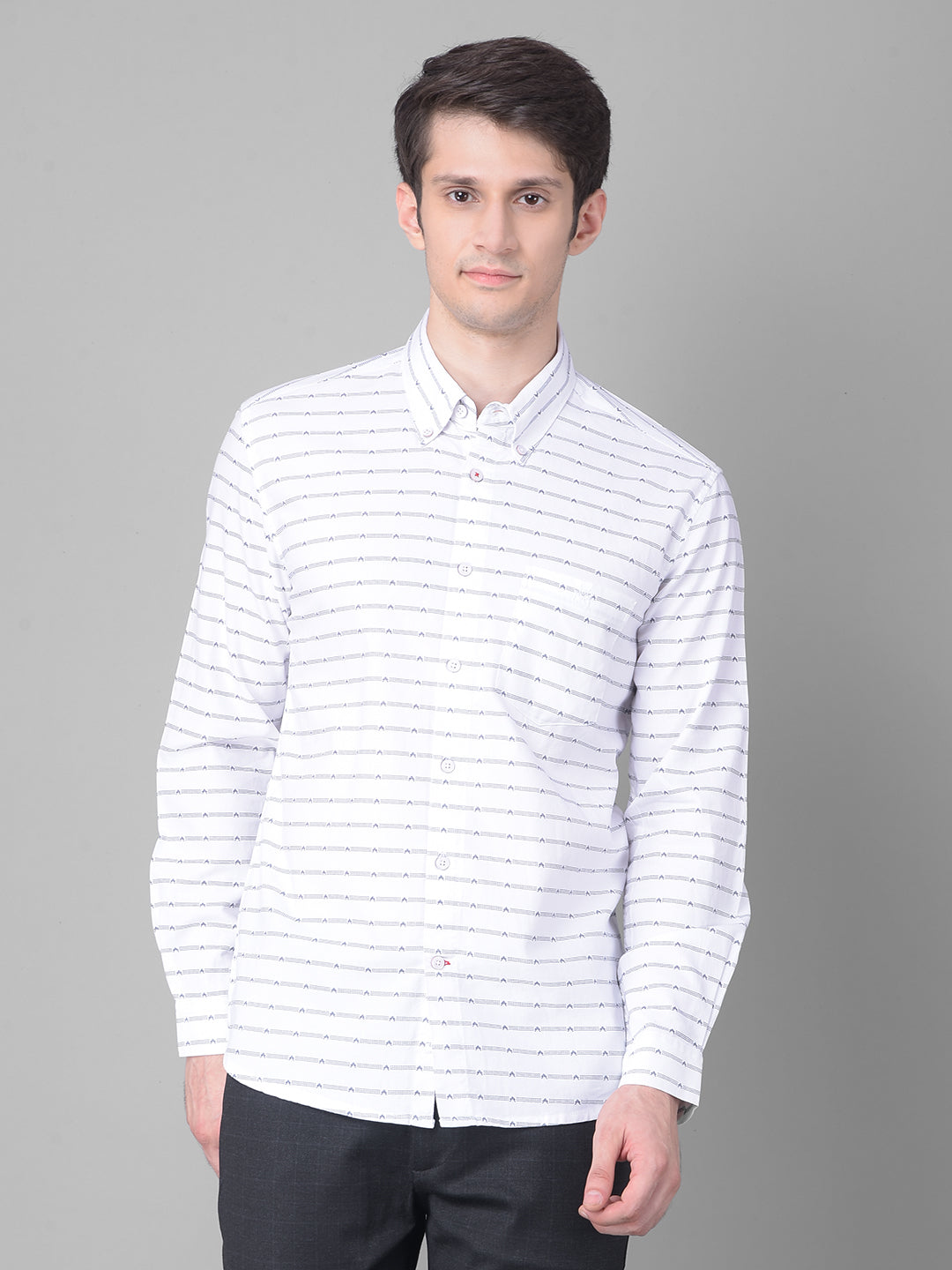 White Printed Shirt-Men Shirts-Crimsoune Club