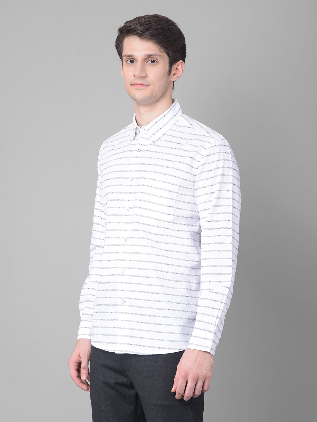 White Printed Shirt-Men Shirts-Crimsoune Club