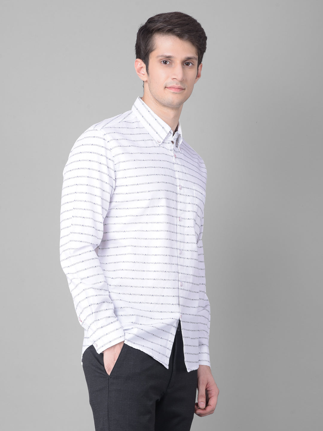 White Printed Shirt-Men Shirts-Crimsoune Club