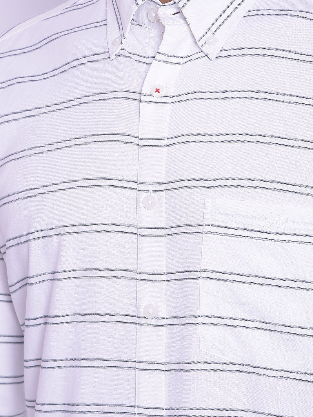 White Striped Shirt-Mens Shirts-Crimsoune Club