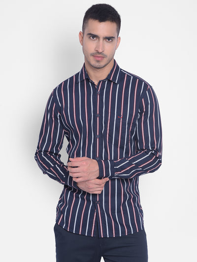 Red Striped Shirt-Men Jeans-Crimsoune Club