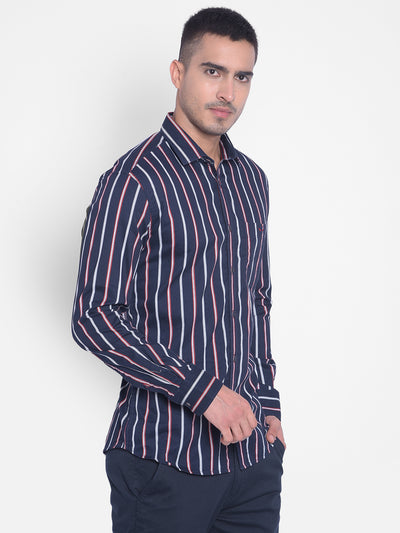 Red Striped Shirt-Men Jeans-Crimsoune Club