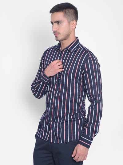 Red Striped Shirt-Men Jeans-Crimsoune Club