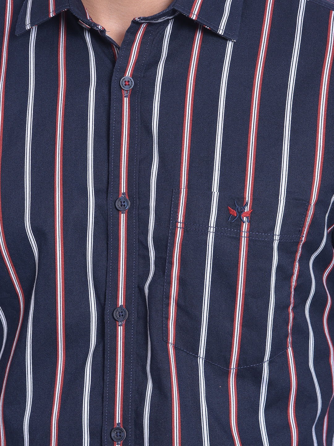 Red Striped Shirt-Men Jeans-Crimsoune Club