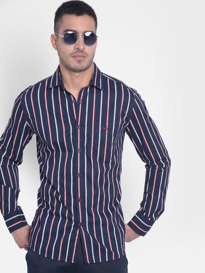 Red Striped Shirt-Men Jeans-Crimsoune Club