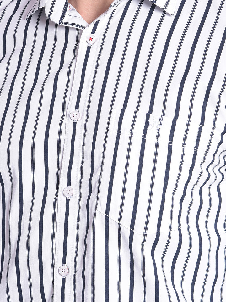 White Striped Shirt-Men shirts-Crimsoune Club