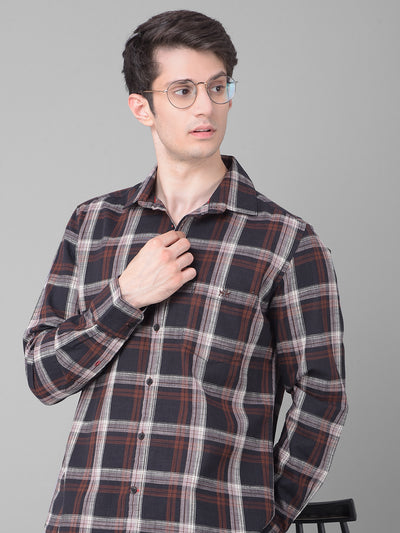 Black Checked Shirt-Men Shirts-Crimsoune Club