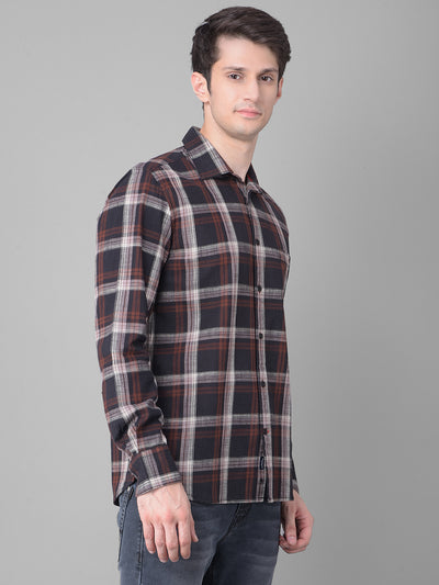 Black Checked Shirt-Men Shirts-Crimsoune Club