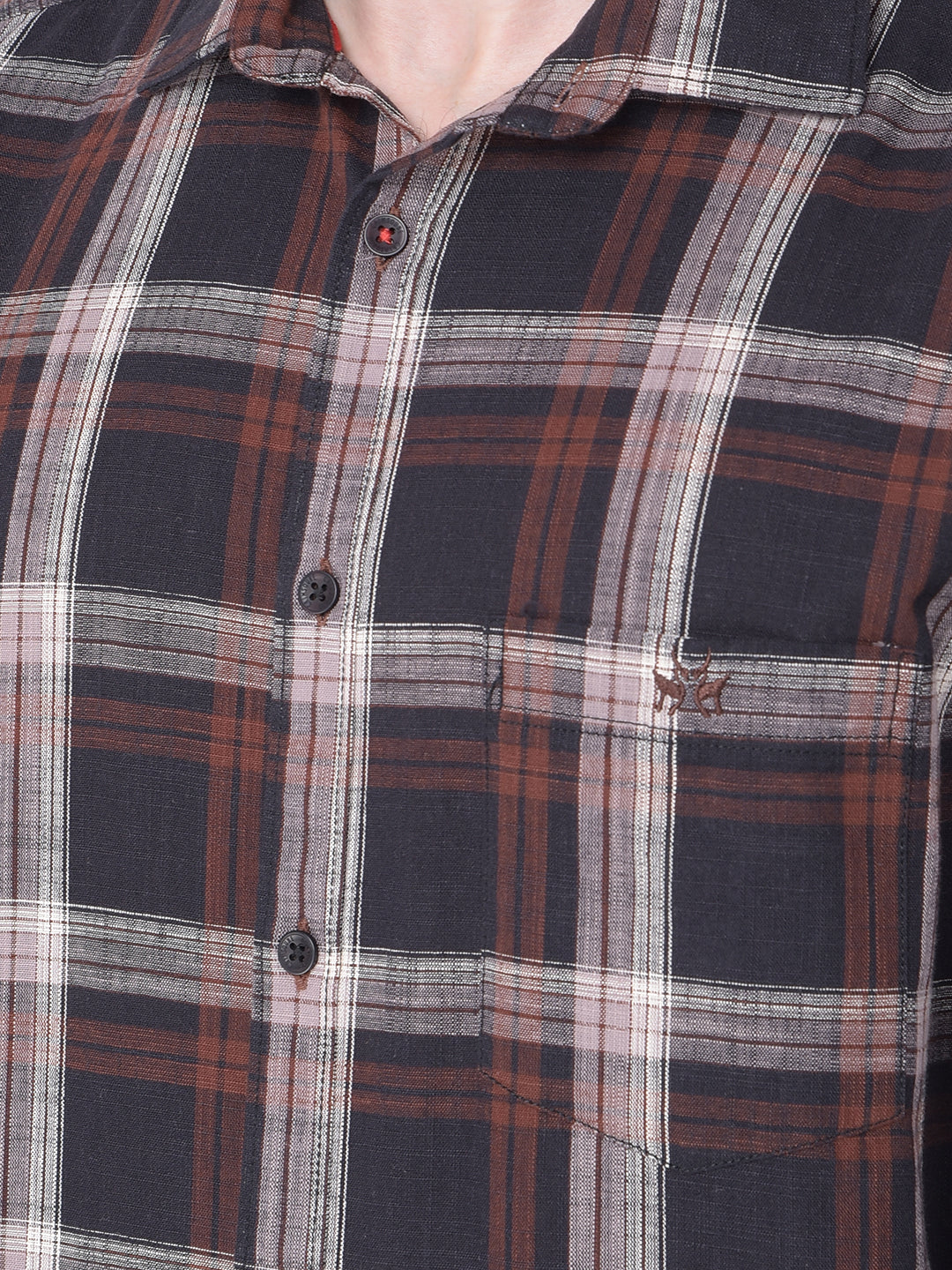 Black Checked Shirt-Men Shirts-Crimsoune Club