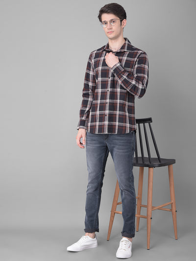 Black Checked Shirt-Men Shirts-Crimsoune Club