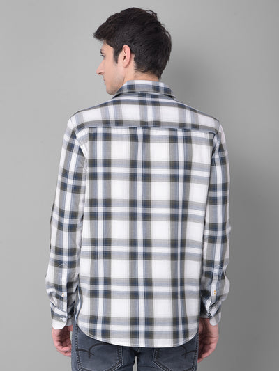 Grey Checked Shirt-Men Shirts-Crimsoune Club